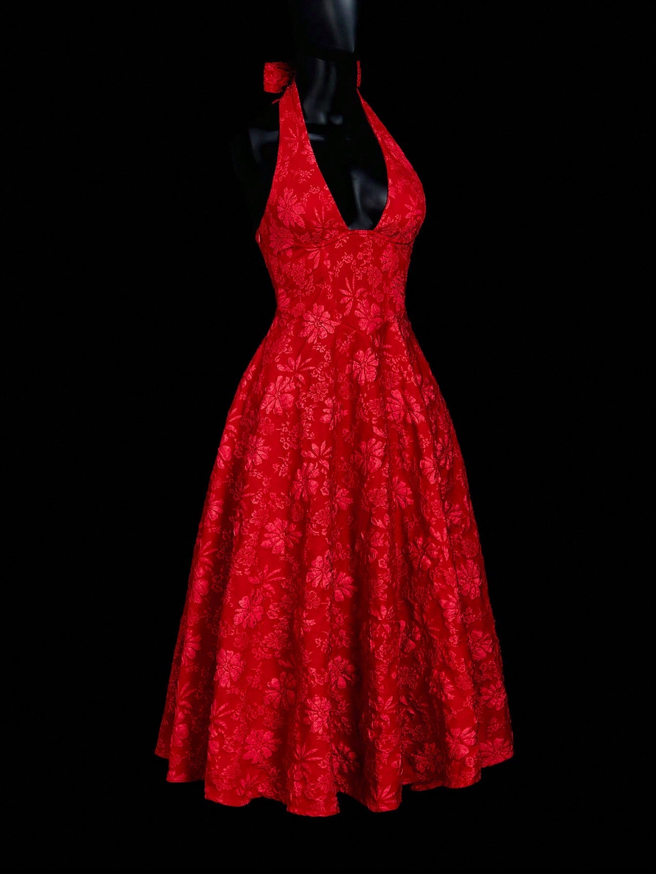 Backless Deep V-Neck Backless Bowknot Renaissance  Dress