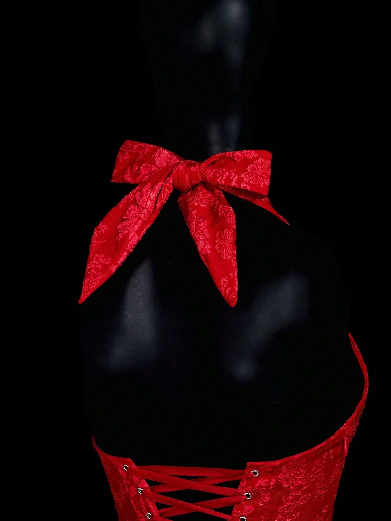 Backless Deep V-Neck Backless Bowknot Renaissance  Dress