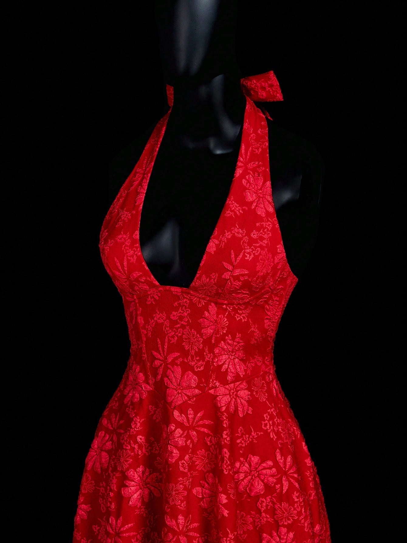 Backless Deep V-Neck Backless Bowknot Renaissance  Dress