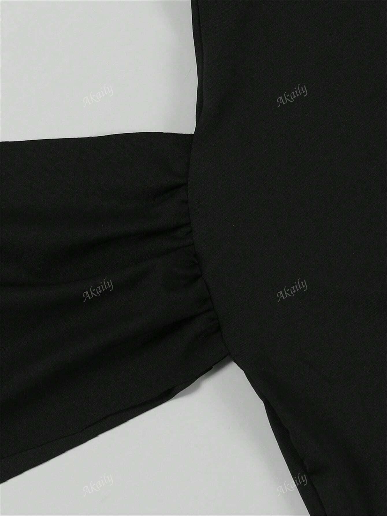   Slim Fit Dress Long Sleeve Collar Patchwork Short Dresses  