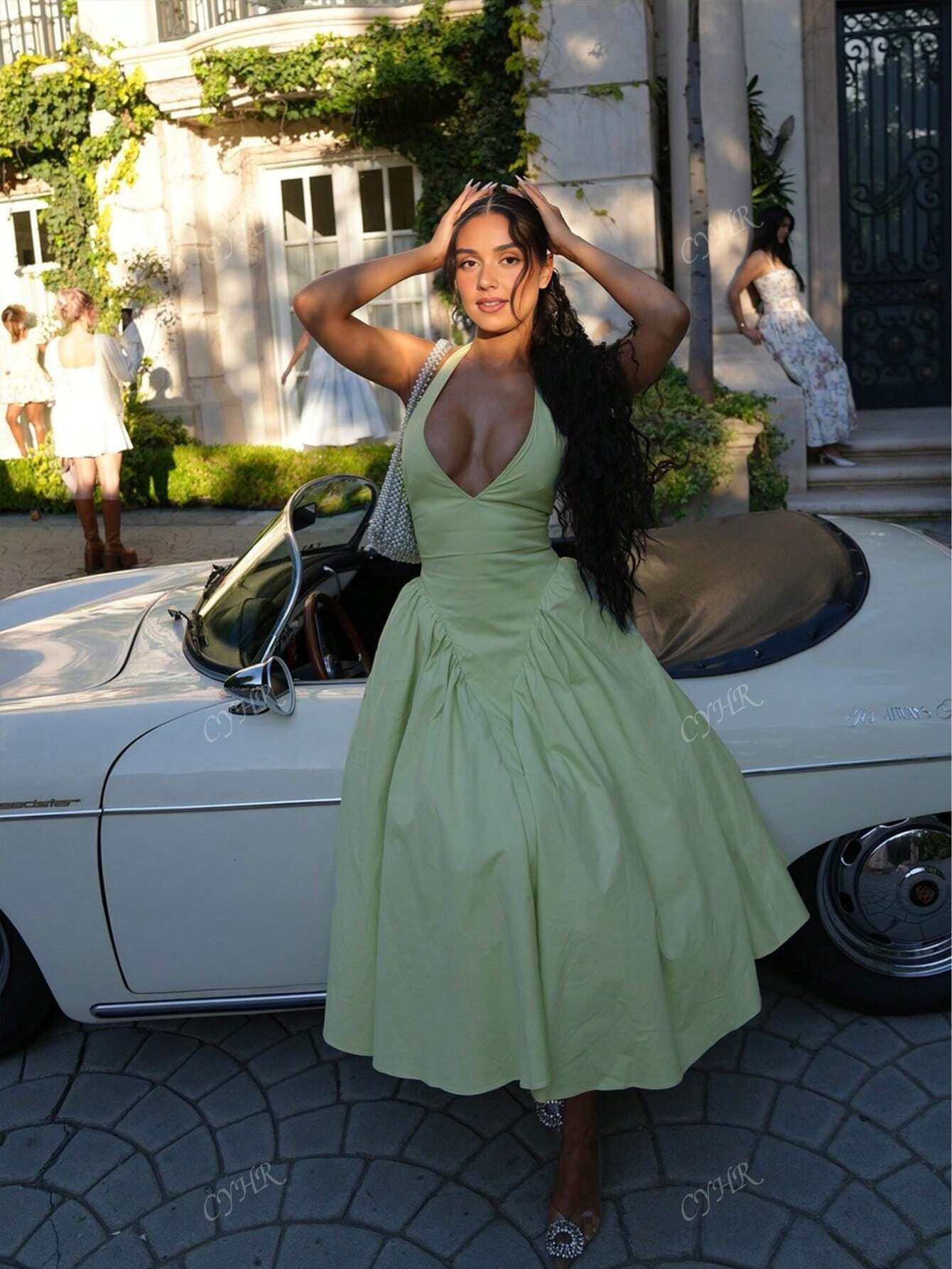  Halter Neck Strap  Elegant   Dress 