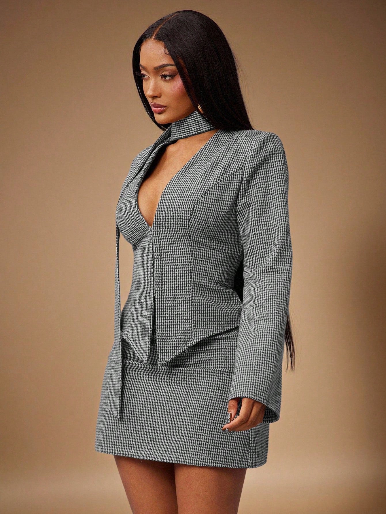  Skirt Suit 2 Piece Sets Blazer Skirt Set  