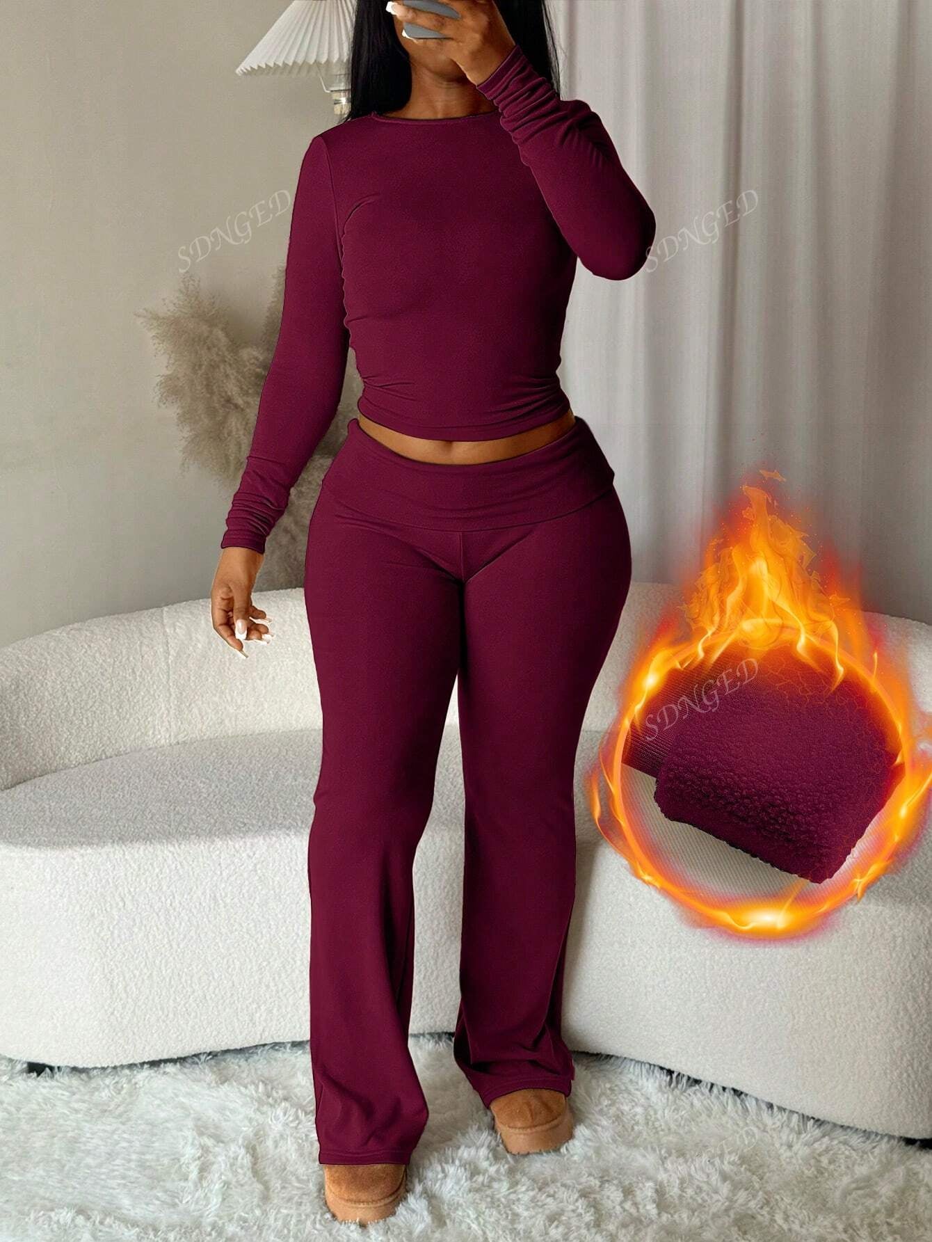 Essential Lounge Set Long Sleeve Top & Matching Pants