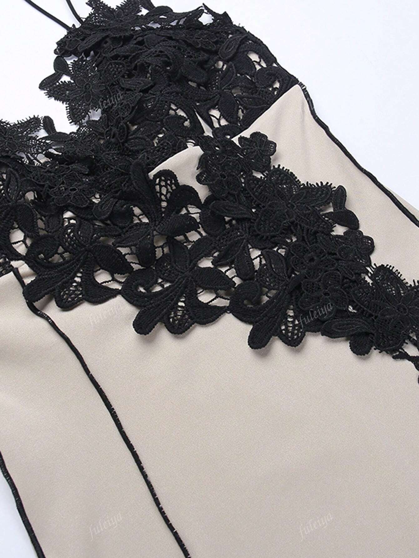   Y2K Lace  Spaghetti Strap Sleeveless Dress Ruffle Slit Party Cocktail Dress