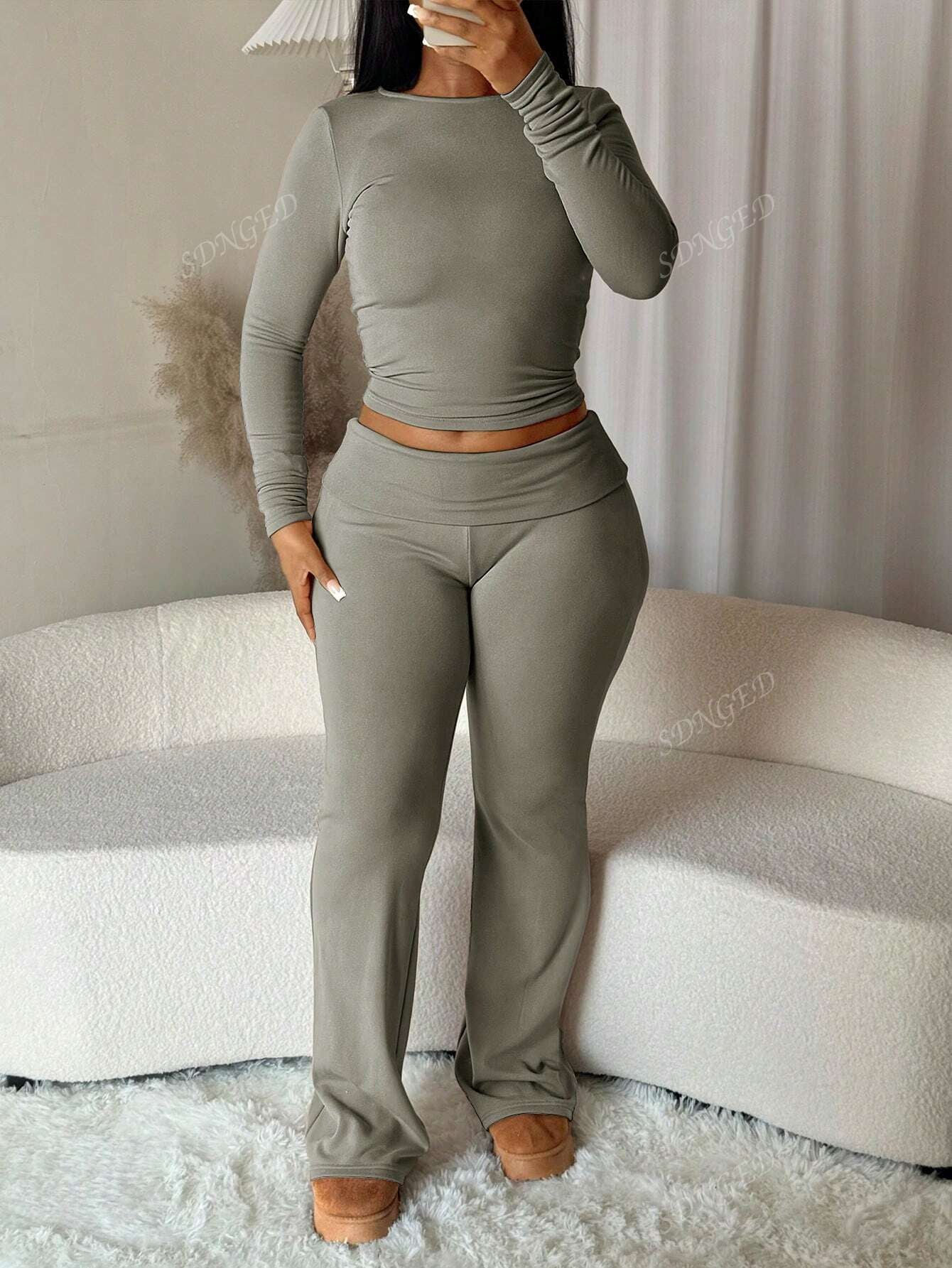 Essential Lounge Set Long Sleeve Top & Matching Pants