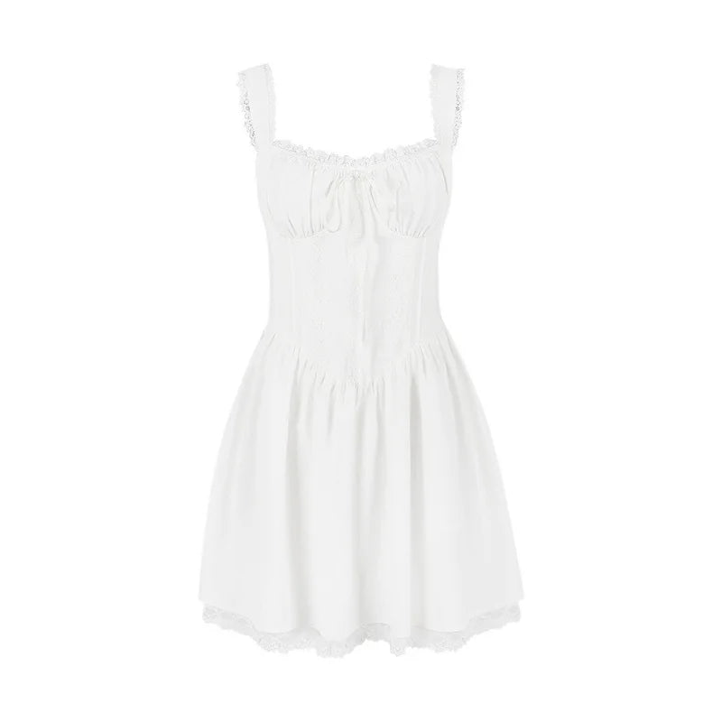 White Lace Strapless Mini Dress – Summer Party & Evening Wear
